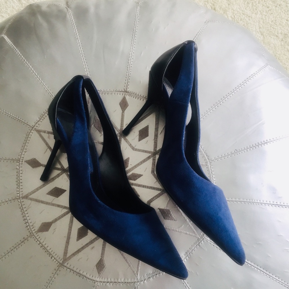 FABULOUS BLUE SUEDE/LEATHER HIGH HEELS *SOLD ON ANOTHER PLATFORM* Not available - Picture 2 of 8